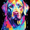 Labrador Splatter Diamond Painting