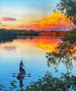 Lady Bird Lake Sunset Diamond Painting