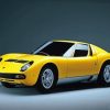 Lamborghini Miura Yellow Car Diamond Painting