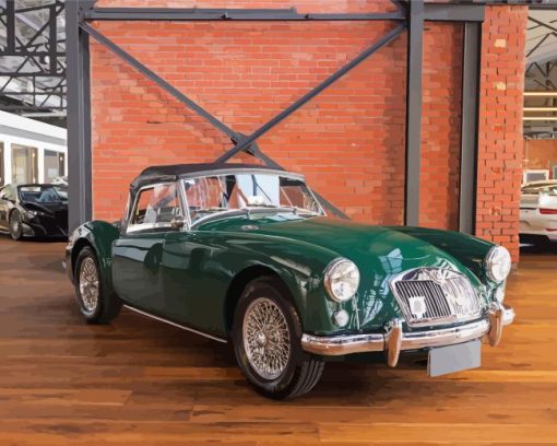 Mga Green Sport Car Diamond Painting