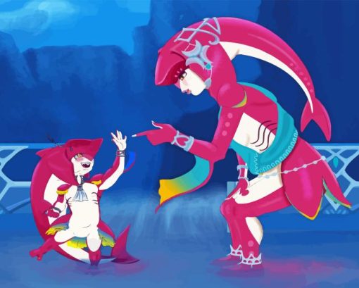 Mipha And Sidon Diamond Painting