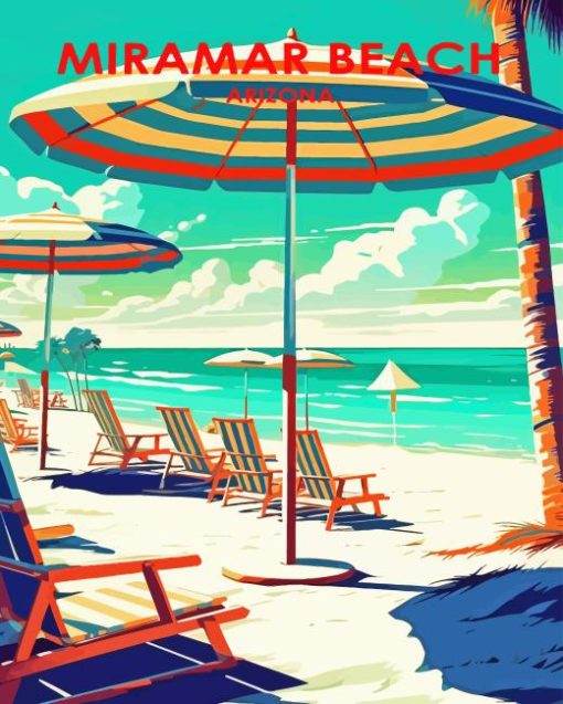 Miramar Beach Poster Diamond Painting