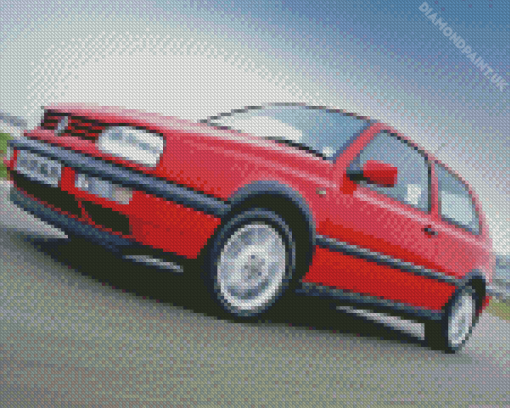 Mk3 Red Golf Diamond Painting