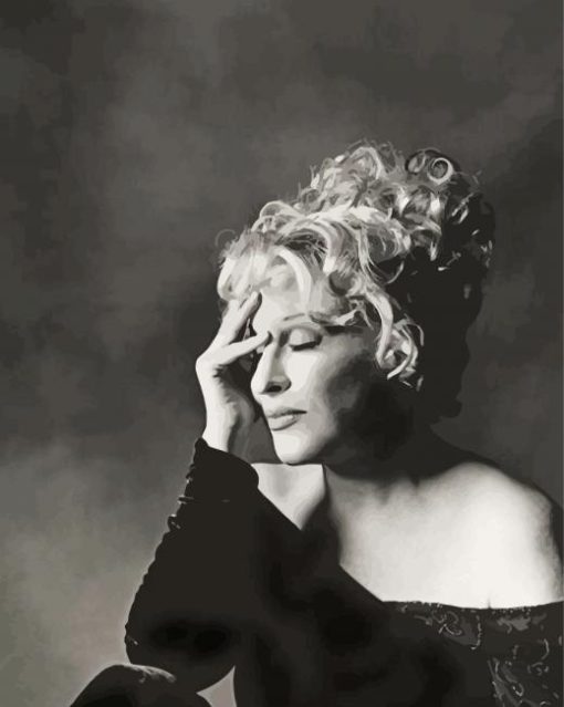 Monochrome Bette Midler Diamond Painting