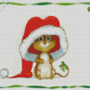 Mouse With Christmas Hat Diamond Painting