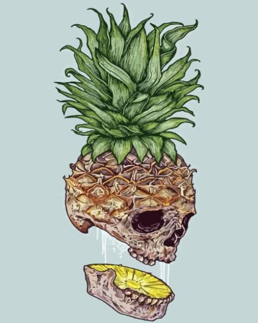 Pineapple Skull Diamond Painting