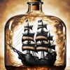 Pirate Ship In Bottle Diamond Painting