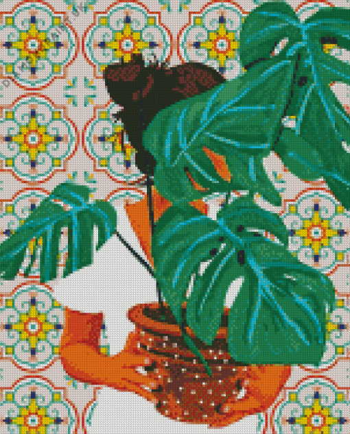 Plant Lady Diamond Painting