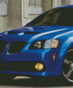 Pontiac G8 Blue Car Diamond Painting