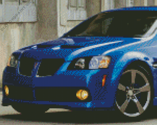 Pontiac G8 Blue Car Diamond Painting