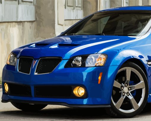 Pontiac G8 Blue Car Diamond Painting