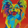 Pop Art Colorful Papillon Dog Diamond Painting