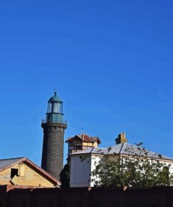 Queenscliff Black Lighthouse Diamond Painting