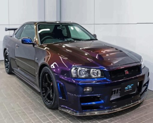 R34 Skyline Gtr Car Diamond Painting