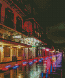 Rain In Bourbon Street Diamond Painting