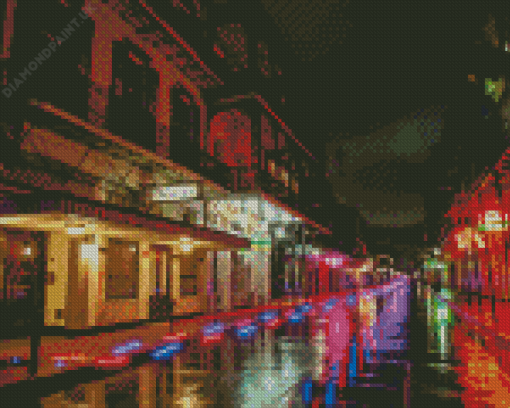 Rain In Bourbon Street Diamond Painting