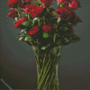 Red Roses In Glass Vase Diamond Painting