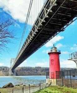 Red Lighthouse Diamond Painting