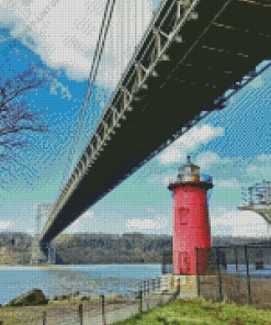 Red Lighthouse Diamond Painting