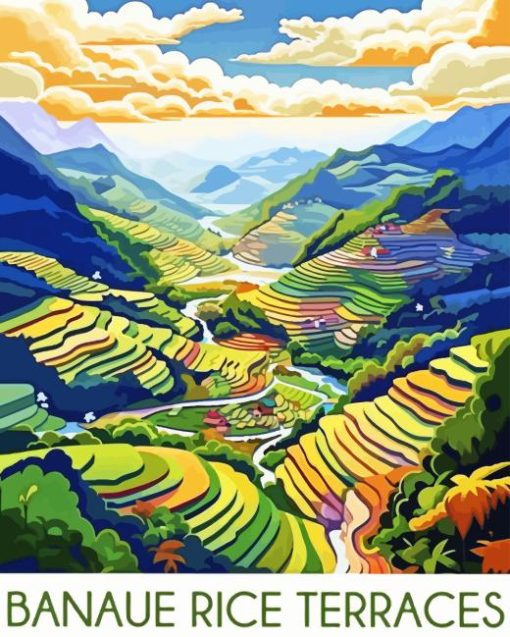 Rice Terraces Poster Diamond Painting