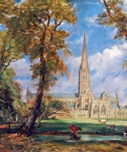 Salisbury Cathedral By Constable Diamond Painting