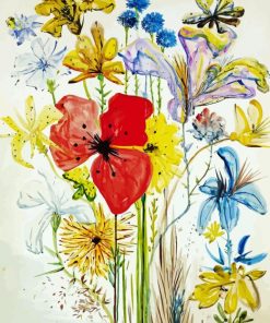 Salvador Dali Flowers Diamond Painting
