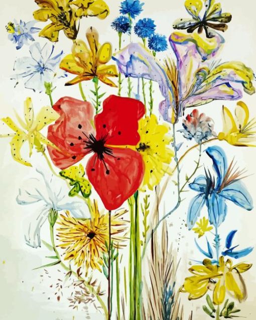 Salvador Dali Flowers Diamond Painting