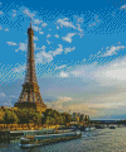 Seine River Eiffel Tower Diamond Painting