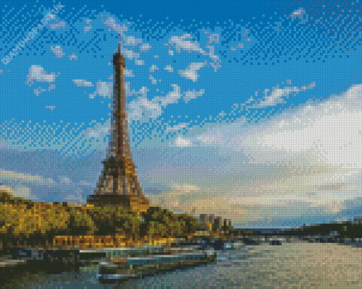 Seine River Eiffel Tower Diamond Painting