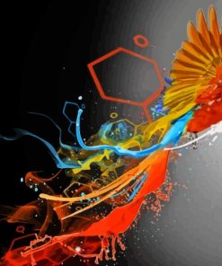 Splash Parrot Bird Diamond Painting