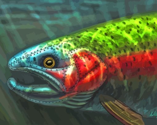 Steelhead Trout Fish Art Diamond Painting