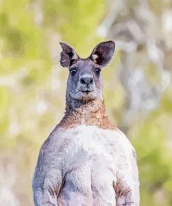 Strong Eastern Grey Kangaroo Diamond Painting