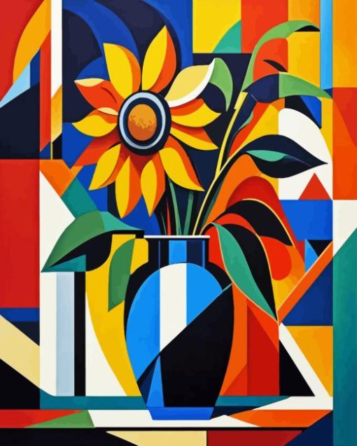 Sunflower Cubism Diamond Painting