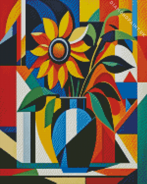 Sunflower Cubism Diamond Painting