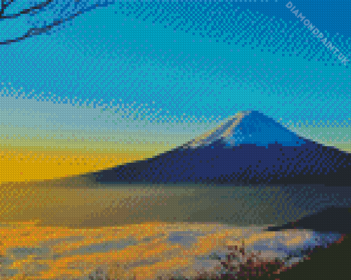 Sunrise At Mt Fuji Diamond Painting