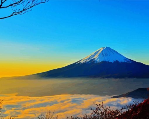 Sunrise At Mt Fuji Diamond Painting