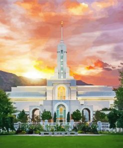 Sunset In Mount Timpanogos Diamond Painting