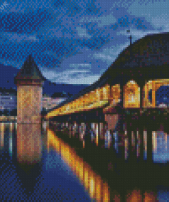 Switzerland Chapel Bridge Diamond Painting