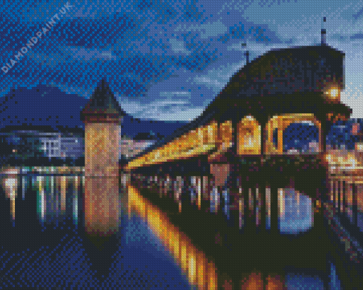 Switzerland Chapel Bridge Diamond Painting