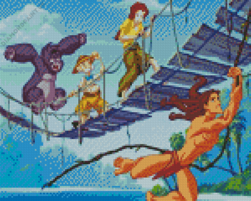 Tarzan And Jane Diamond Painting