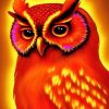 The Orange Owl Diamond Painting