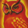 The Orange Owl Diamond Painting