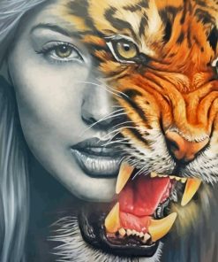 Tiger Woman Diamond Painting