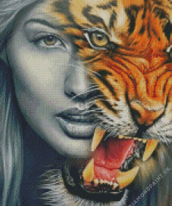 Tiger Woman Diamond Painting