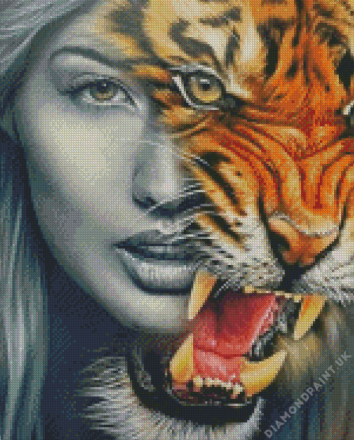 Tiger Woman Diamond Painting