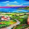 Village By The Lake Diamond Painting