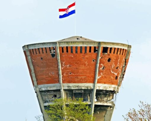 Vukovar Water Tower Diamond Painting