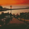 Whitby Abbey Steps Sunset Diamond Painting