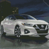 White Nissan Maxima Car Diamond Painting