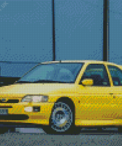 Yellow Ford Escort RS Diamond Painting